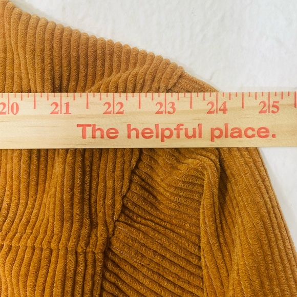 Corduroy Shacket Jacket Caramel Tan Oversized Western Boho Coastal Cowgirl small - Picture 8 of 9